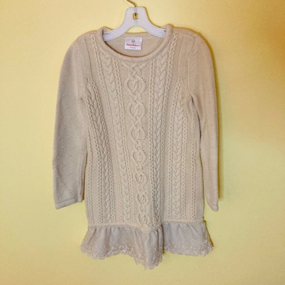 Hanna Andersson Lace Trip Knit Sweater Dress - Picture 8 of 10